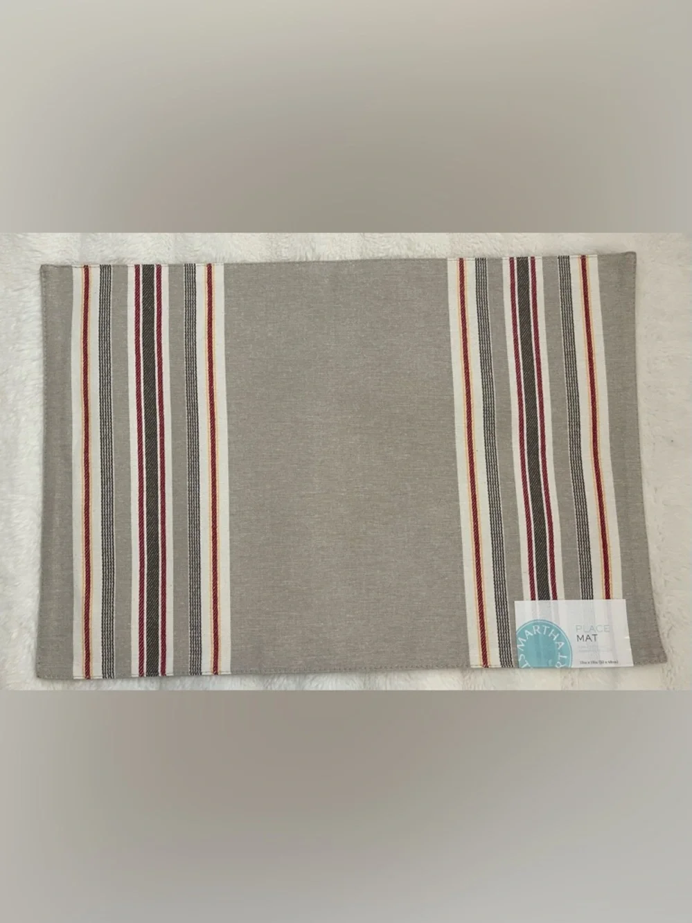 Martha Stewart Set of 6 placemats 13”x 19'' (33x48cm) Beige multi